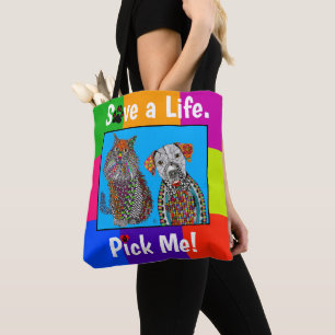 Bolsa para la adopción de perros y gatos, dulce y 