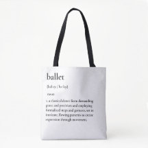 Bolsa para la definición de ballet minimalista