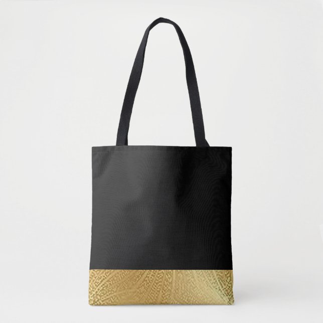 Bolsa para la imprenta metálica en oro negro e irl (Anverso)