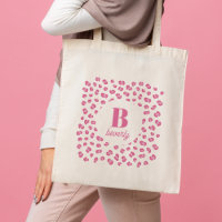 Bolsa para la impresión de tote de leopardo rosa p