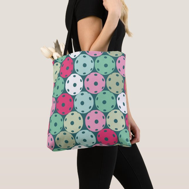 Bolsa para la mesa rosa y verde pasto (Detalle)