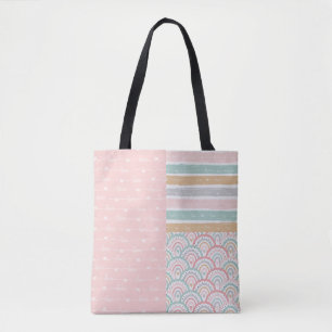 Bolsa para la tota Rainbow Pastel Love Hearts