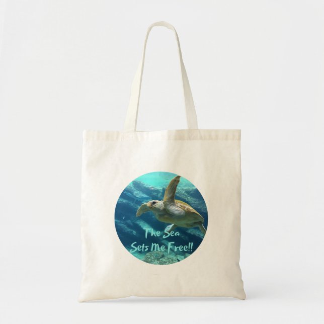 Bolsa para libros de tortuga marina, ropa de playa (Frente)