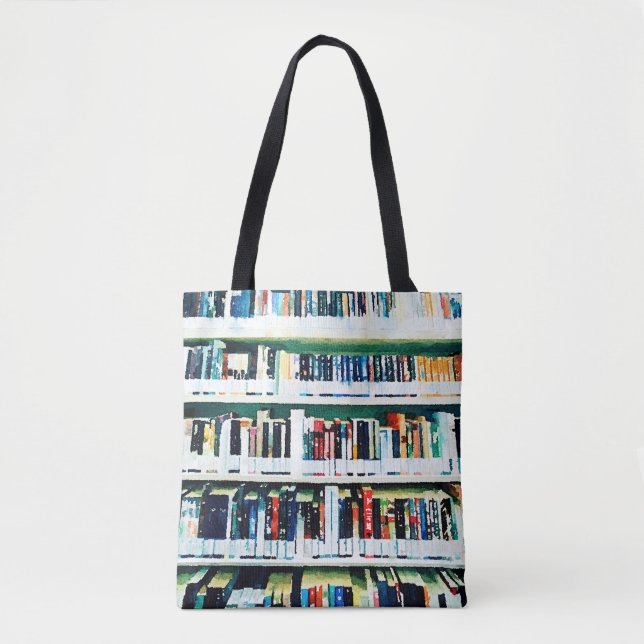 Bolsa para libros, estantería de biblioteca (Anverso)