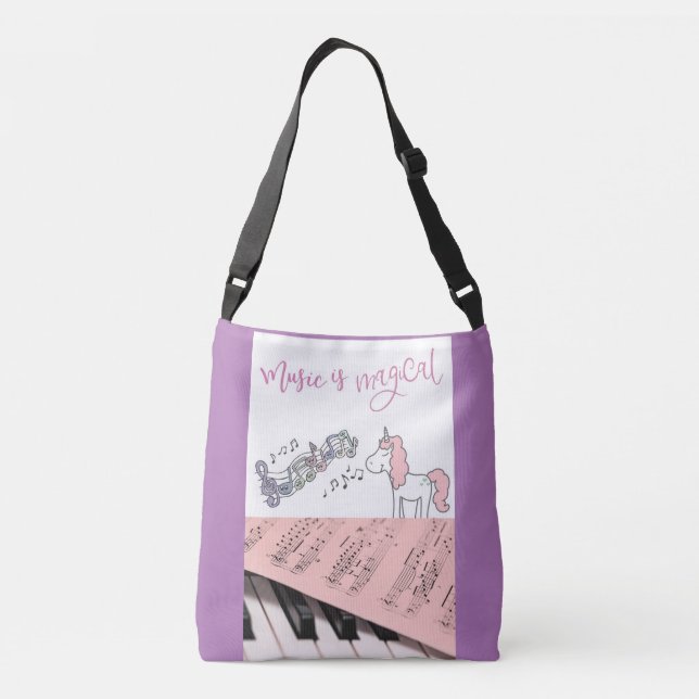 Bolsa para niños de piano de cola unicornio (Reverso)
