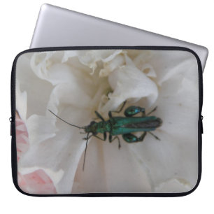 Bolsa para portátil de escarabajo de flores