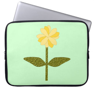 Bolsa para portátil de flores amarillas de margari