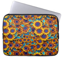 Bolsa para portátil de girasol