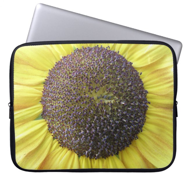 Bolsa para portátil de girasol amarillo (Frente)