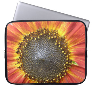 Bolsa para portátil de girasol rojo y amarillo