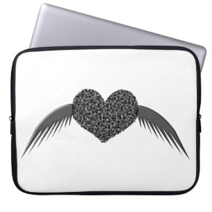 Bolsa para portátil Gótico Winged Love Heart