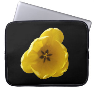 Bolsa para portátil tulipán amarillo