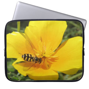 Bolsa para portátiles con sobrevuelo y flores