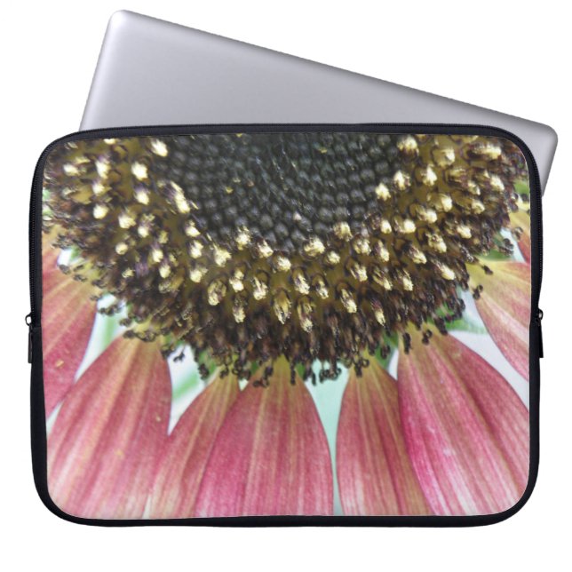 Bolsa para portátiles de girasol rosa (Frente)