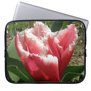 Bolsa para portátiles de tulipanes rosados