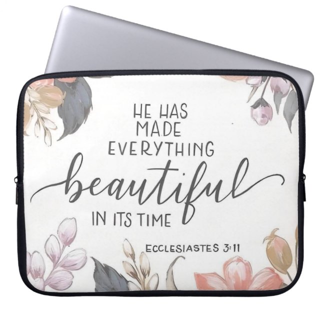 Bolsa para portátiles Ecclesiastes 3:11 (Frente)