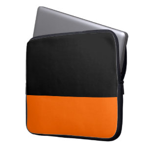 Bolsa para portátiles en negro y mandarino
