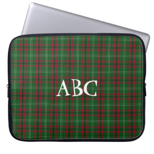 Bolsa para portátiles Tartán rojo y verde