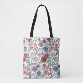 Bolsa para proyecto de tejer y bolso tote
