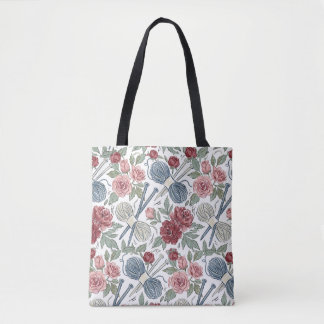 Bolsa para proyecto de tejer y bolso tote