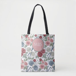 Bolsa para proyecto de tejer y bolso tote