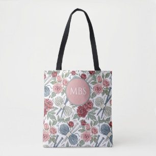 Bolsa para proyecto de tejer y bolso tote