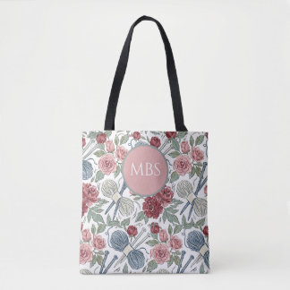 Bolsa para proyecto de tejer y bolso tote
