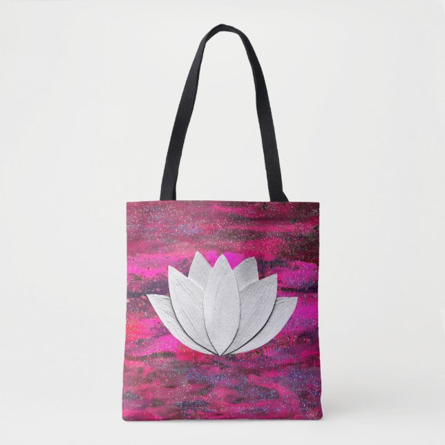 Bolsa para tetas con galaxia rosa de las flores de (Anverso)