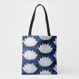 Bolsa para tote galaxy con flores de Lotus