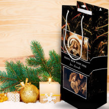 2 Collage de fotos de fuegos artificiales Feliz Añ