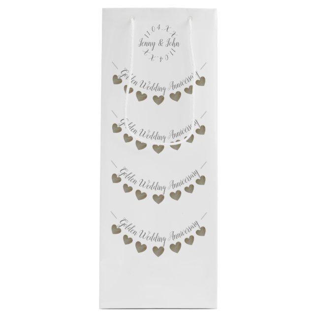 Bolsa Para Vino 50.º Aniversario del Boda de Oro (Anverso)