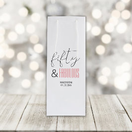 Bolsa Para Vino 50 y Fabuloso Personalizado 50 cumpleaños guión mo