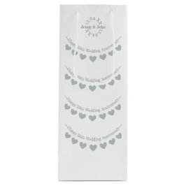 Bolsa Para Vino 55.º conglomerado de aniversario de bodas Esmerald