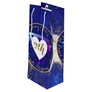 Bolsa Para Vino 9.º aniversario Boda Lapis Lazuli Color