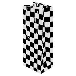Bolsa Para Vino A cuadros negro