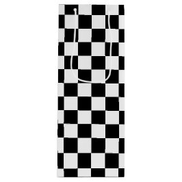 Bolsa Para Vino A cuadros negro