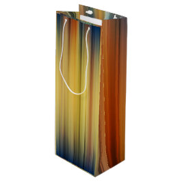 Bolsa Para Vino Abstract Stripes Spectrum Fondo Azul Oro