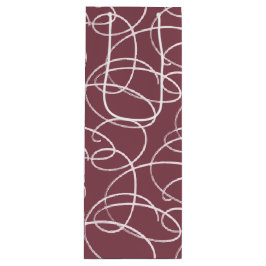 Bolsa Para Vino Abstract Swirling Vine | Modern Line Art Mauve
