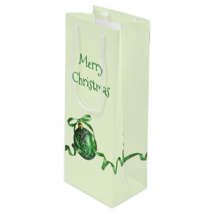 Bolsa Para Vino Adorno de Bola Verde Bolsa de Vino de Navidad Pers