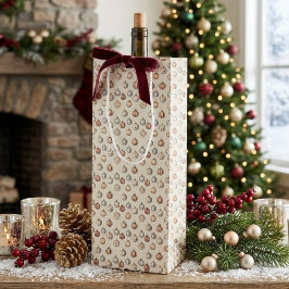 Bolsa Para Vino Adornos de Navidad Boho Cálido Invierno Antiguo