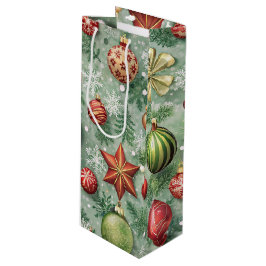 BOLSA PARA VINO ADORNOS NAVIDEÑOS BONITOS COLORIDOS