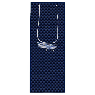 Bolsa Para Vino Aeronaves Clásica Cromada Cessna Flying Carbon Fib