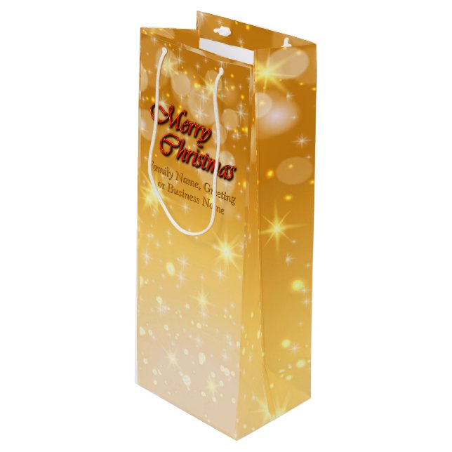 Bolsa Para Vino Agregar nombre Editar Navidades de coincidencia de (Angulo Anverso)