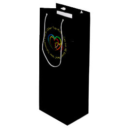 Bolsa Para Vino Agregar nombres mensaje de texto - Corazones en ne