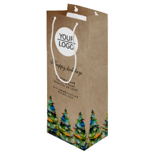Bolsa Para Vino Agregar texto personalizado del logotipo Árbol de