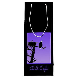 Bolsa Para Vino Águila calva al atardecer - Original Arte de Vida
