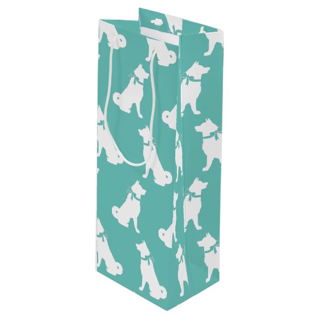 Bolsa Para Vino Akita Dog Puppy (Angulo Anverso)