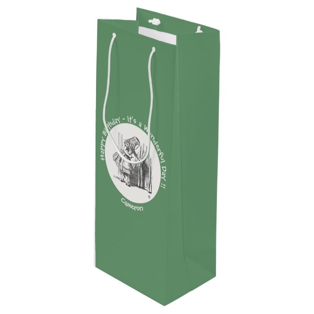 Bolsa Para Vino Alicia en el cumpleaños de la tierra de las maravi (Angulo Anverso)