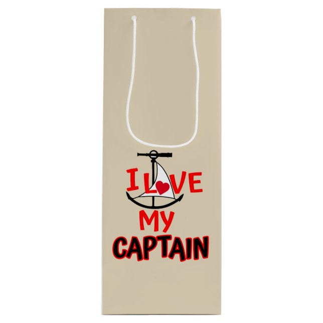 Bolsa Para Vino Amo a mi capitán Wine Bag del barco (Anverso)