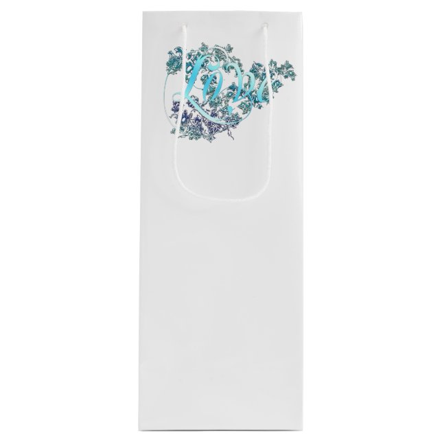 Bolsa Para Vino Amor y flores (Anverso)